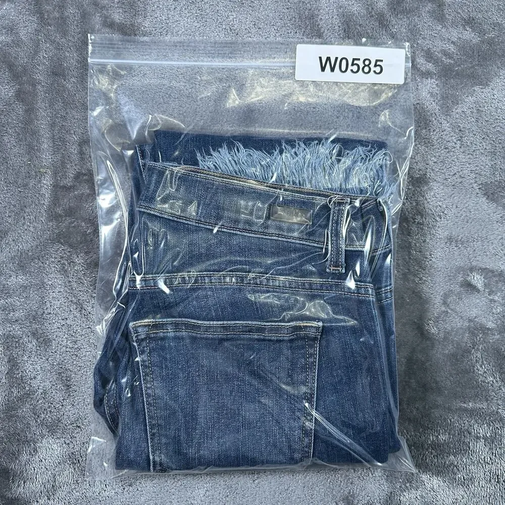 SP Black Label‎ Jeans Women's 29 Blue Mid-rise Skinny Distressed Raw Hem Pants